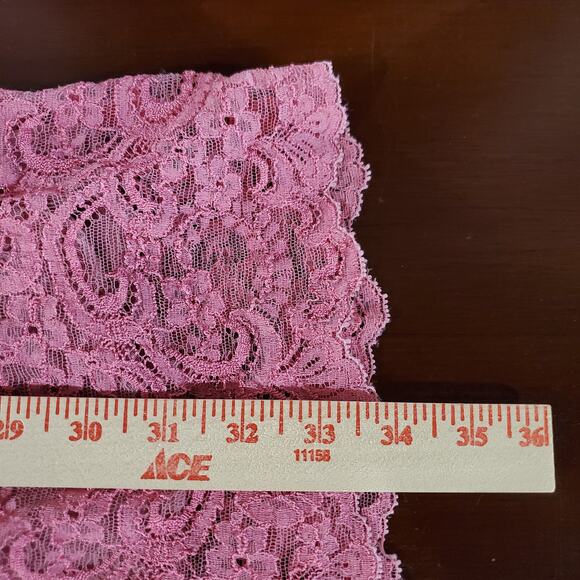 Vtg Nicole Miller Lace Square Neck Bodycon Sheath Dress size M Coquette Pink Y2K - Picture 13 of 13